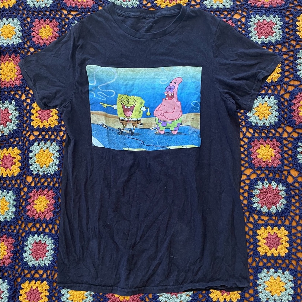 y2k spongebob and patrick graphic tee